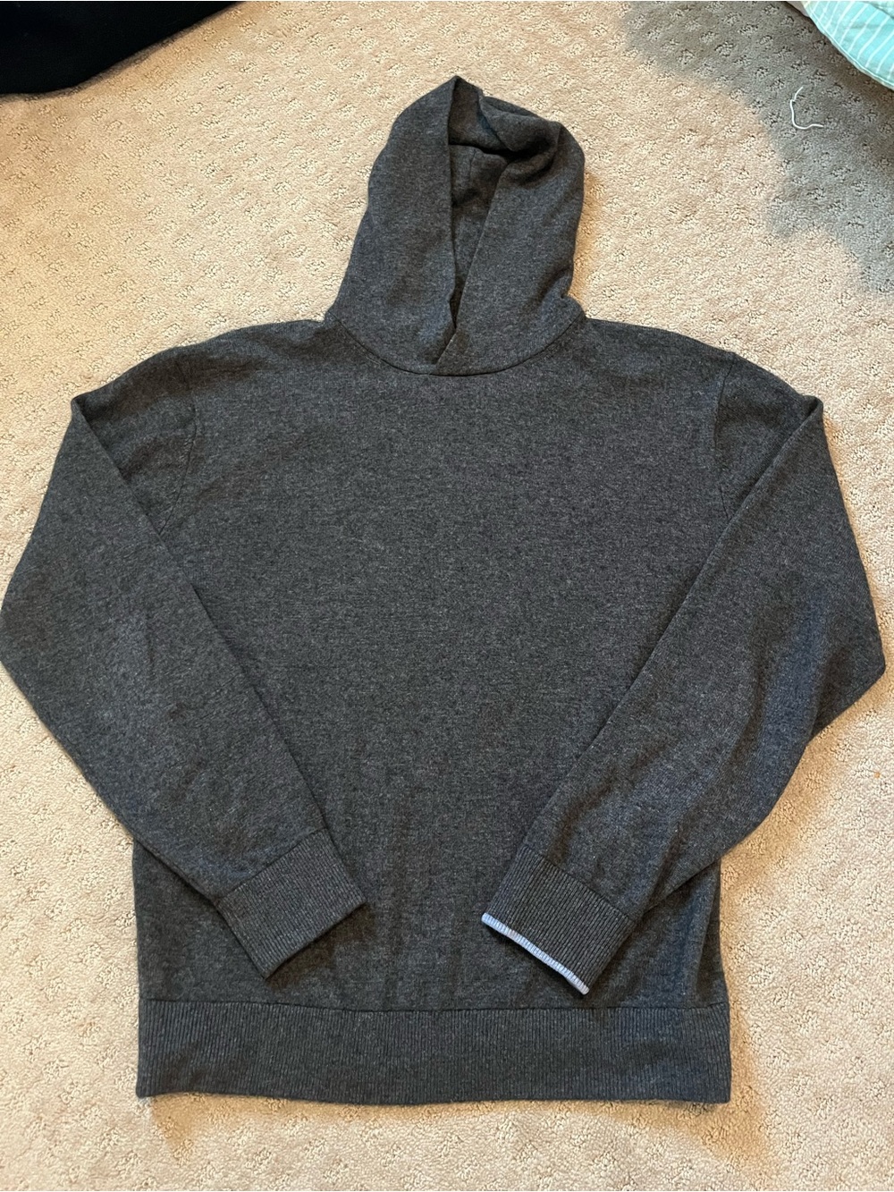 Greyson Charcoal Hooded Knit Pullover
